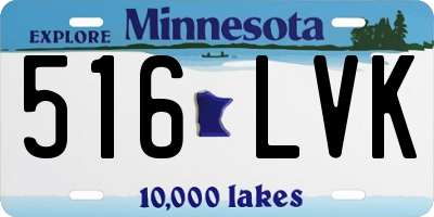 MN license plate 516LVK