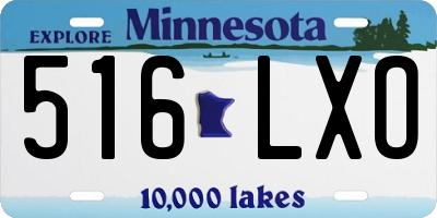 MN license plate 516LXO