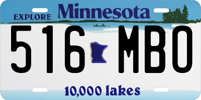 MN license plate 516MBO