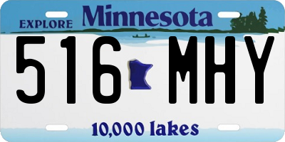 MN license plate 516MHY