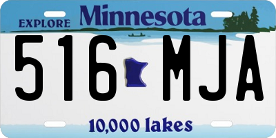 MN license plate 516MJA
