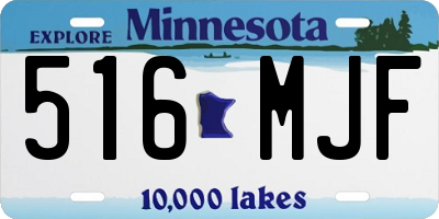 MN license plate 516MJF