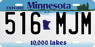 MN license plate 516MJM