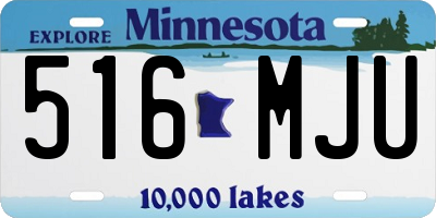 MN license plate 516MJU