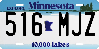 MN license plate 516MJZ