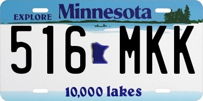 MN license plate 516MKK