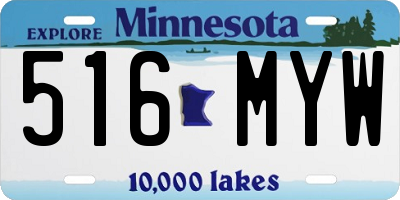 MN license plate 516MYW