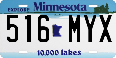MN license plate 516MYX