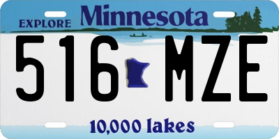 MN license plate 516MZE