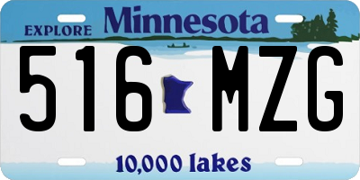 MN license plate 516MZG