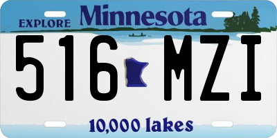 MN license plate 516MZI