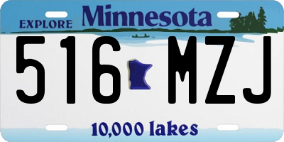 MN license plate 516MZJ
