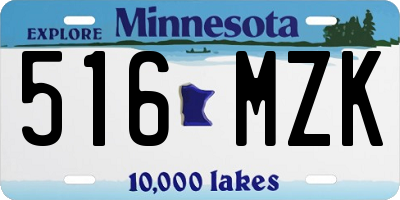 MN license plate 516MZK