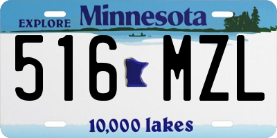 MN license plate 516MZL