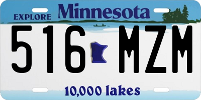 MN license plate 516MZM