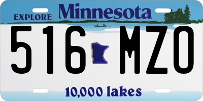 MN license plate 516MZO