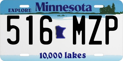 MN license plate 516MZP
