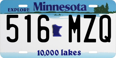 MN license plate 516MZQ