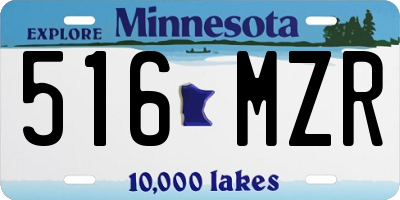 MN license plate 516MZR