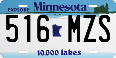 MN license plate 516MZS
