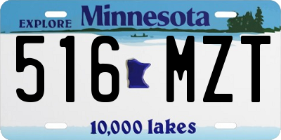 MN license plate 516MZT