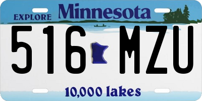 MN license plate 516MZU