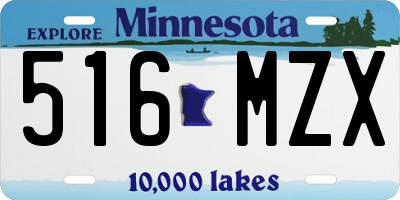 MN license plate 516MZX
