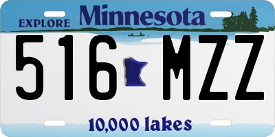 MN license plate 516MZZ