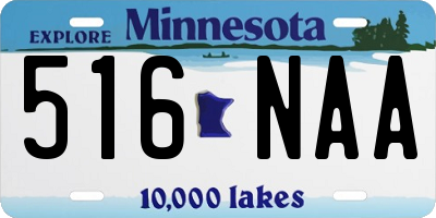 MN license plate 516NAA