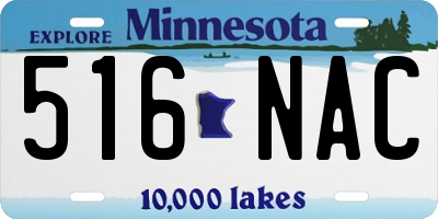MN license plate 516NAC