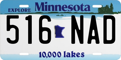 MN license plate 516NAD