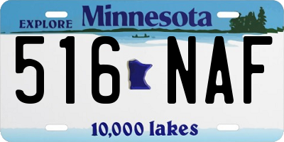 MN license plate 516NAF
