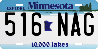 MN license plate 516NAG