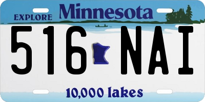 MN license plate 516NAI