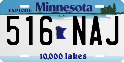 MN license plate 516NAJ