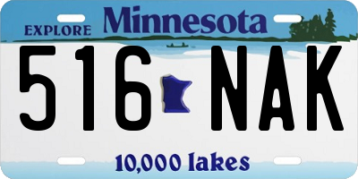 MN license plate 516NAK
