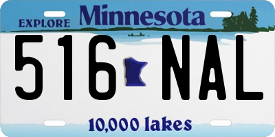 MN license plate 516NAL