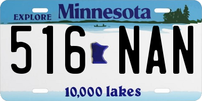 MN license plate 516NAN