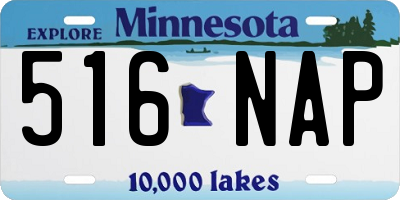 MN license plate 516NAP