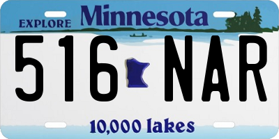 MN license plate 516NAR