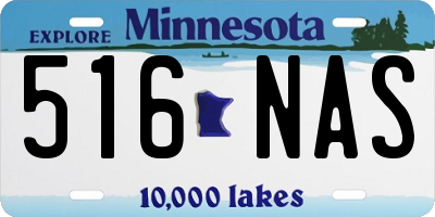 MN license plate 516NAS