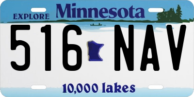MN license plate 516NAV