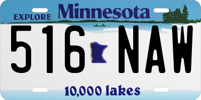 MN license plate 516NAW