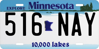 MN license plate 516NAY
