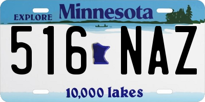 MN license plate 516NAZ