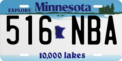 MN license plate 516NBA