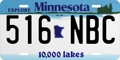 MN license plate 516NBC