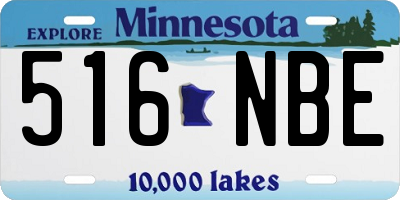 MN license plate 516NBE