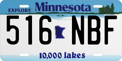 MN license plate 516NBF