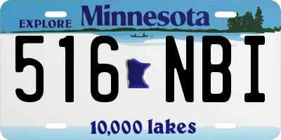 MN license plate 516NBI